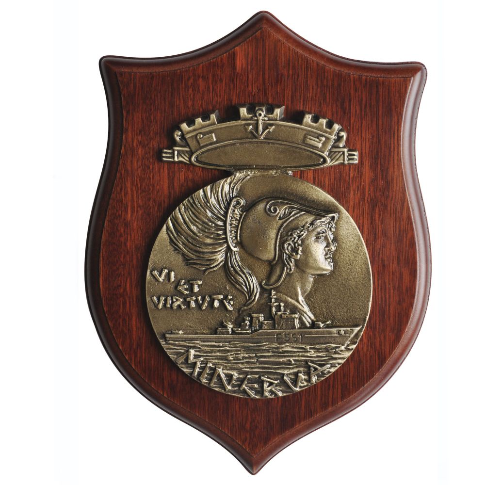 CREST IN METALLO NAVE MINERVA MARINA MILITARE