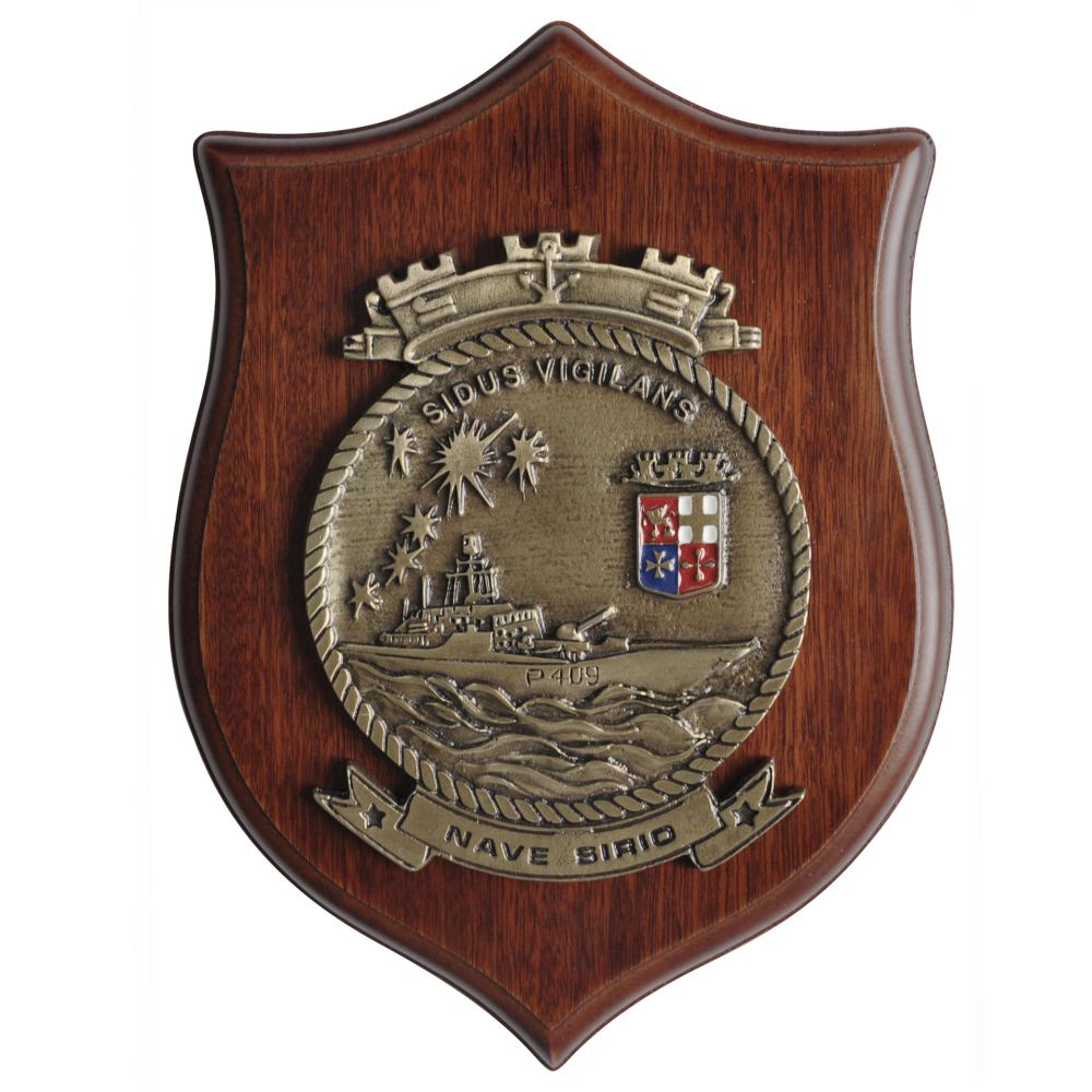 CREST IN METALLO NAVE SIRIO MARINA MILITARE