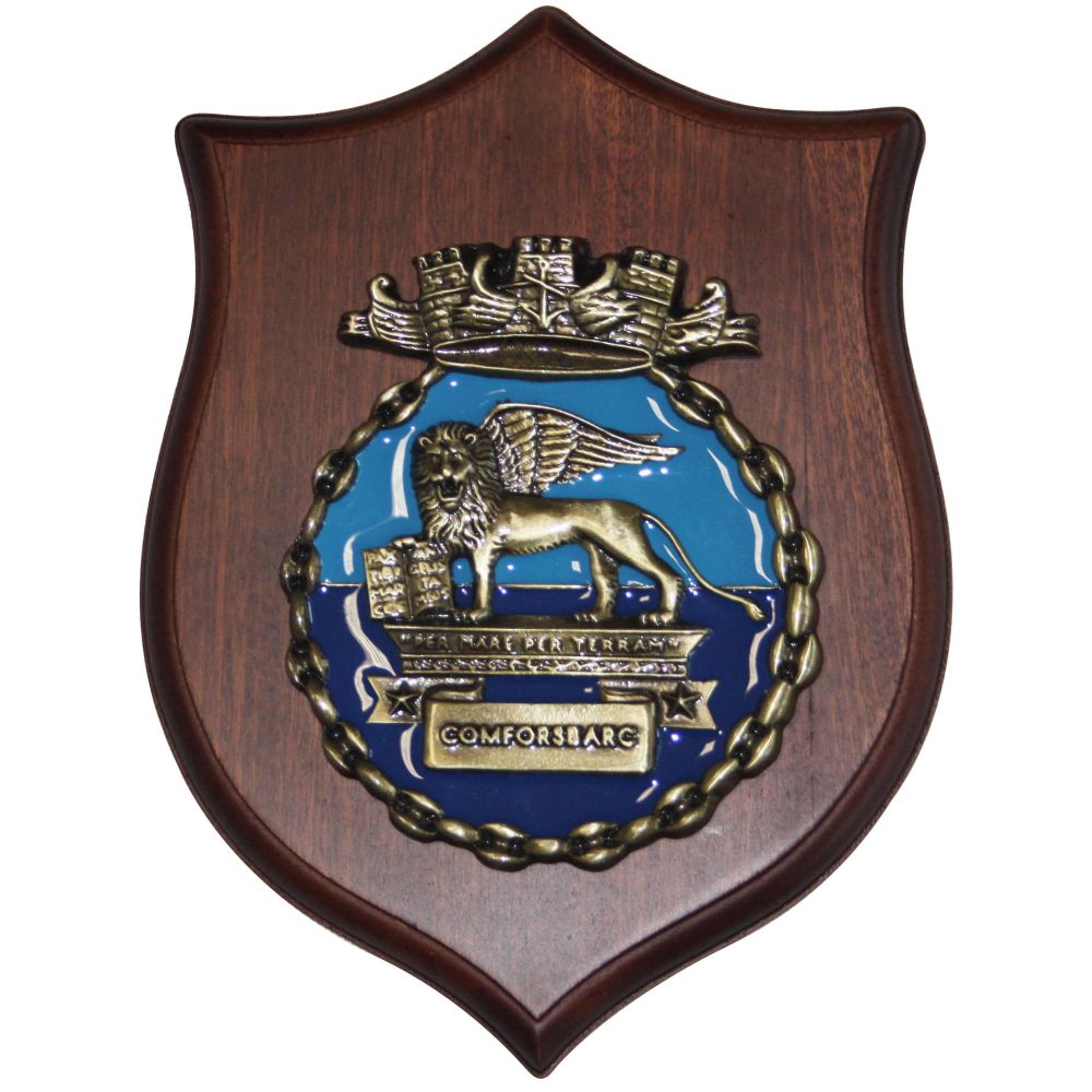 CREST IN METALLO COM. FORZA DA SBARCO MARINA MILITARE