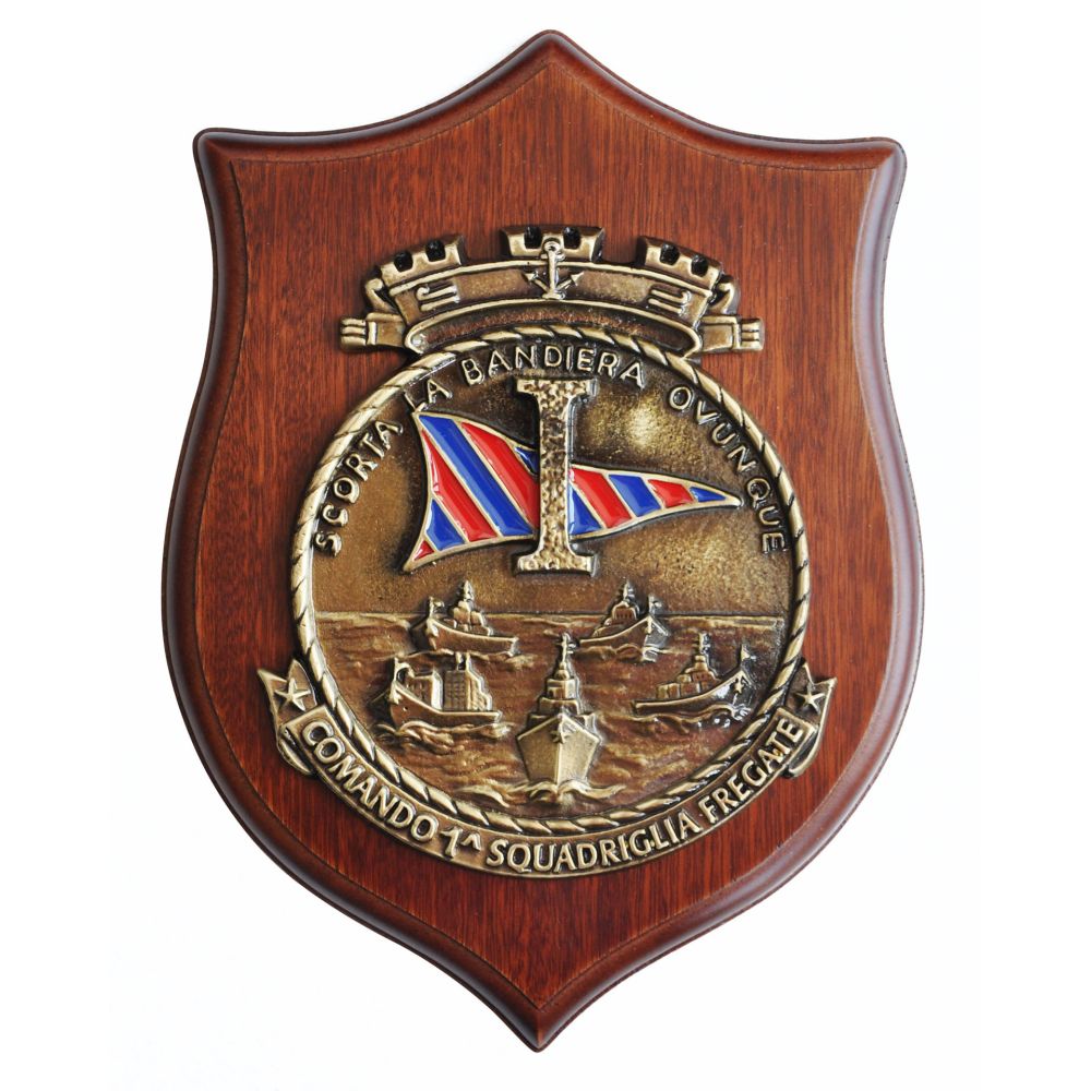 CREST IN METALLO COM. PRIMA SQUAD.FREGATE MARINA MILITARE