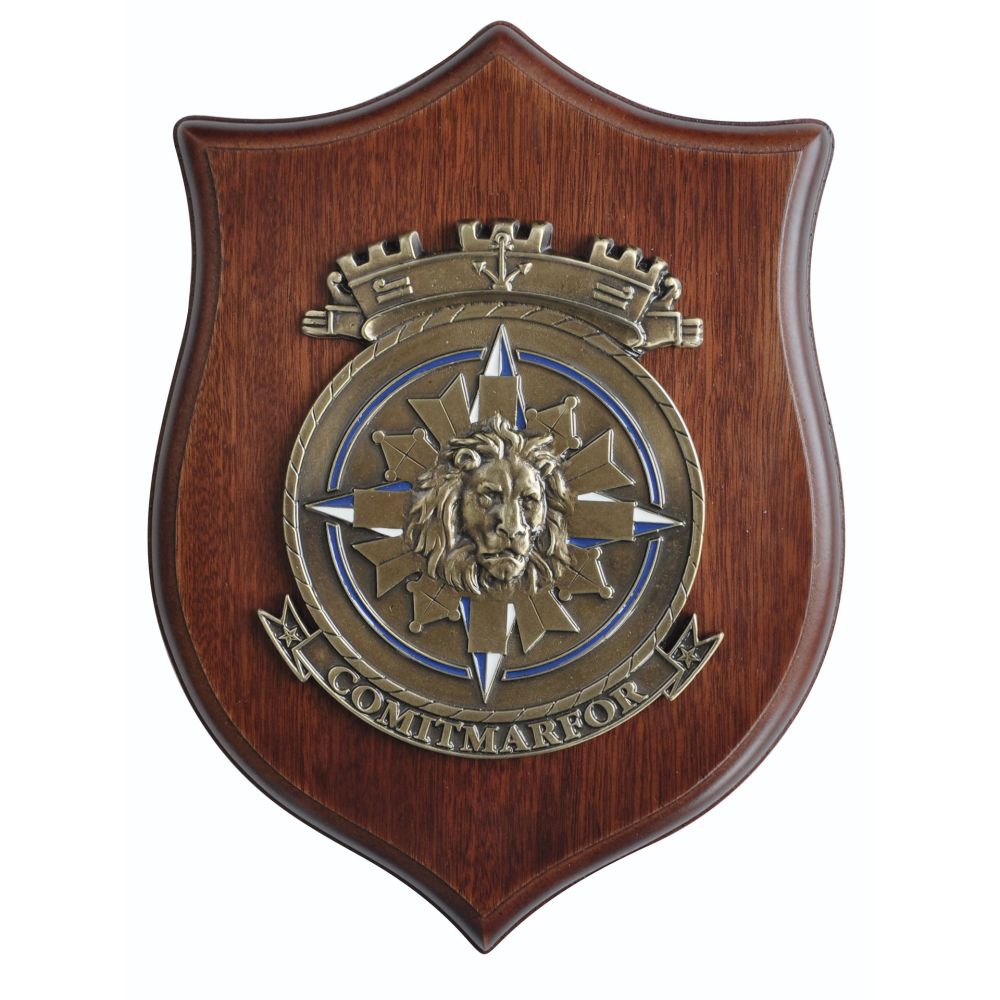 CREST IN METALLO COM. ITALIANO FORZE MARITTIME MARINA MILITARE