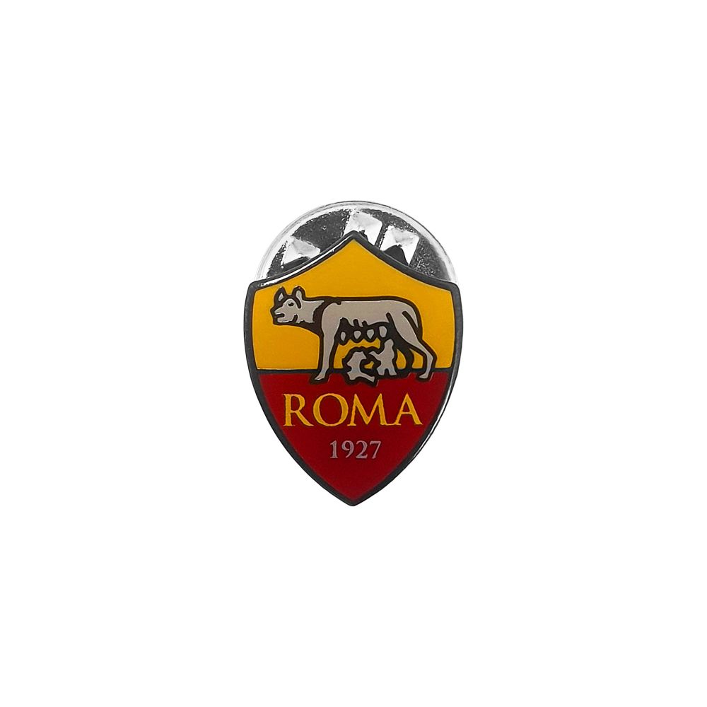 DISTINTIVO METALLO SMALTATO LOGO UFFICIALE AS ROMA