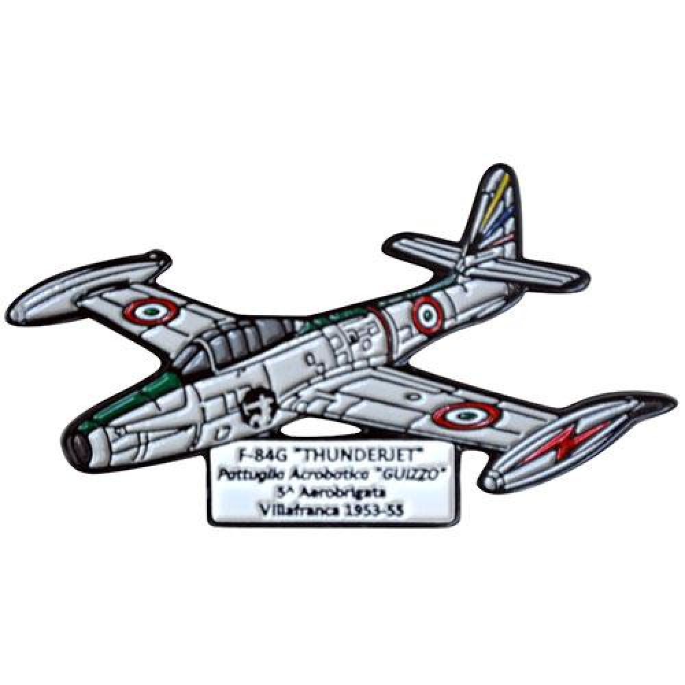 MAGNETE IN METALLO SMALTATO A.M. F-84G THUNDERJET GUIZZO