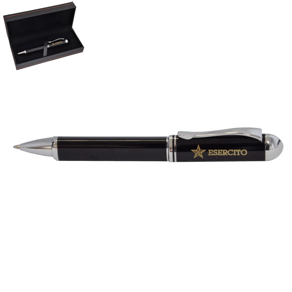 PENNA BIRO NERA IN METALLO IN ASTUCCIO REGALO