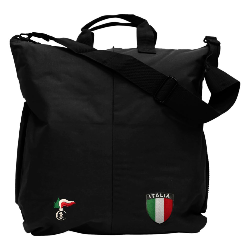 BORSA PORTACASCO NERA CON LOGO RICAMATO CARABINIERI