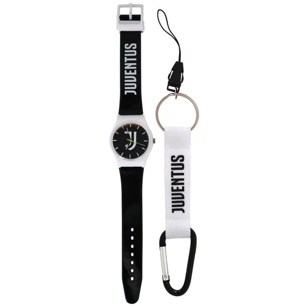 KIT OROLOGIO E PORTACHIAVI MOSCHETTONE JUVENTUS