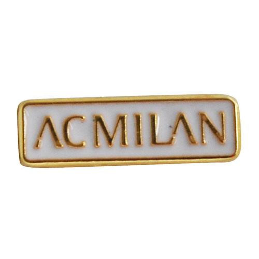 DISTINTIVO IN METALLO SMALTATO SCRITTA AC MILAN