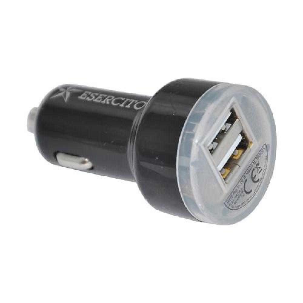 CARICABATTERIE PER AUTO CON INGRESSO USB E.I.