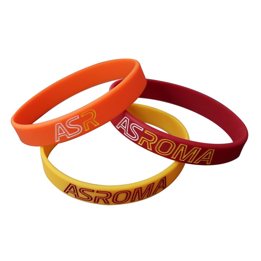 SET BRACCIALETTI IN SILICONE AS ROMA
