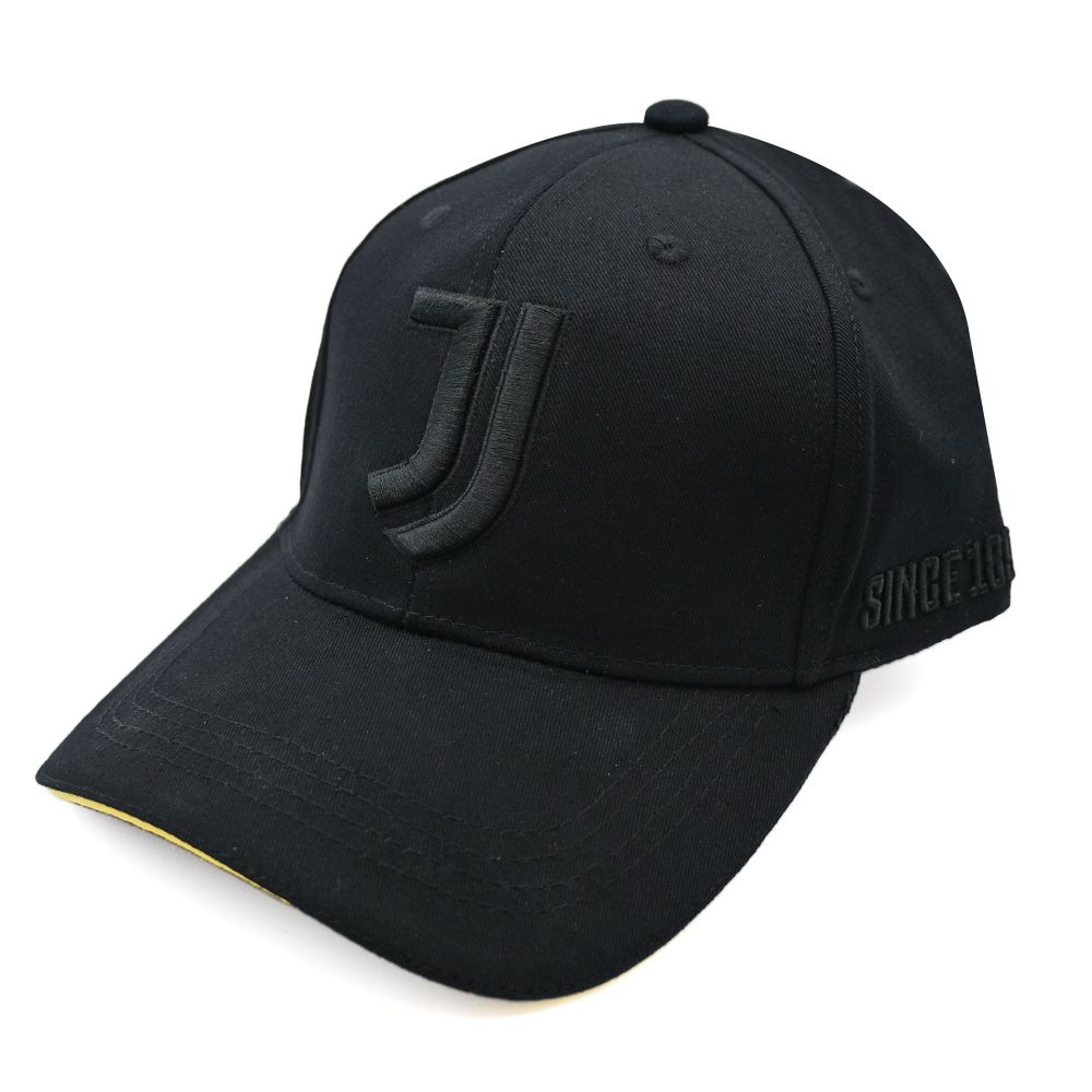 CAPPELLINO POLIESTERE CON VISIERA LOGO NERO JUVENTUS