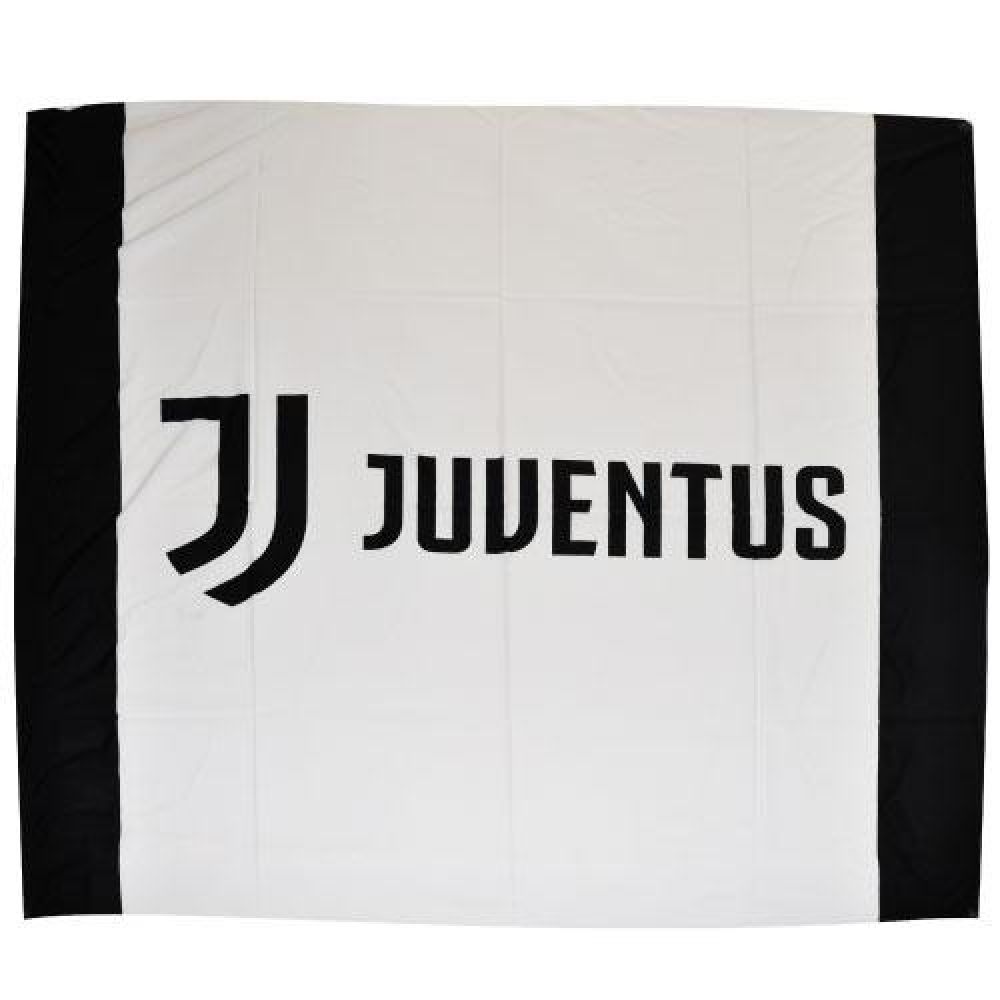BANDIERA SENZA ASTA JUVENTUS CON LOGO GIALLO 150 X 240 CM