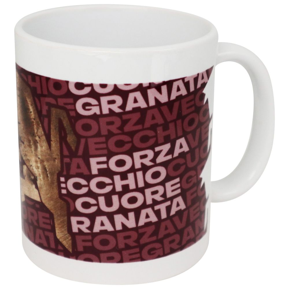 MUG IN CERAMICA INTERNO BIANCO FORZA VECCHIO CUORE GRANATA