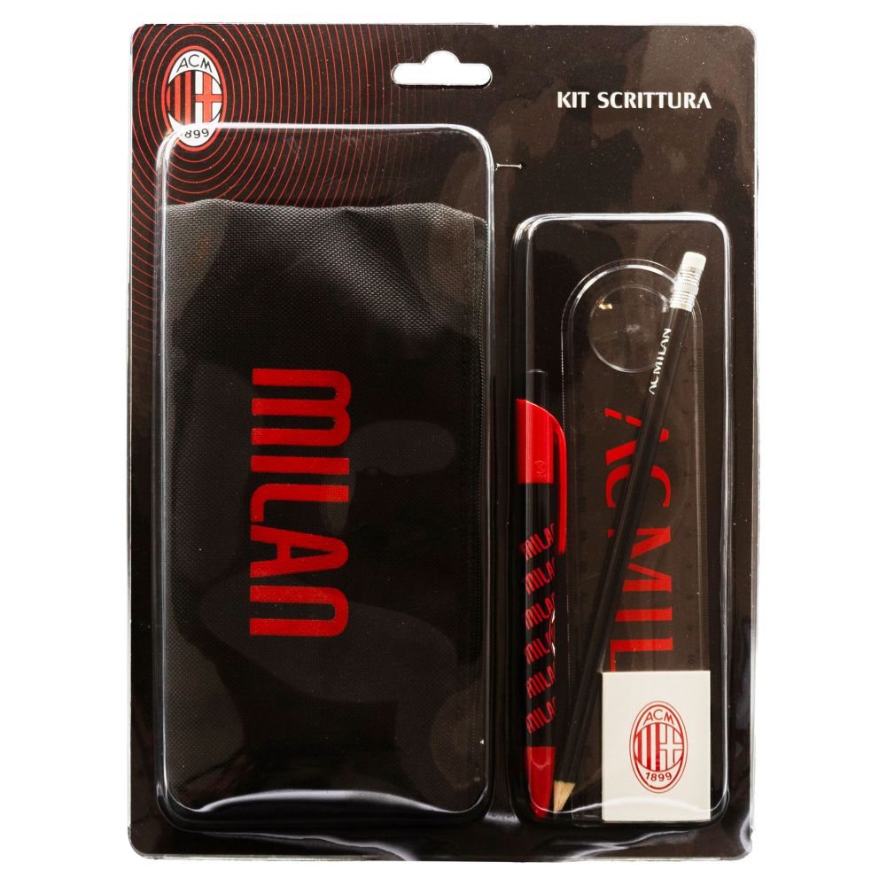 KIT DA SCRITTURA CON GRAFICHE ASSORTITE AC MILAN