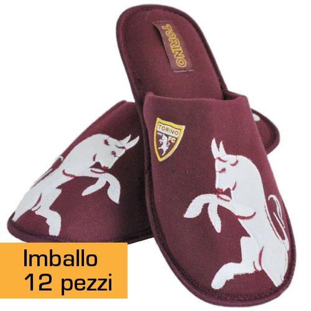 PANTOFOLE IN TESSUTO TORINO FC IMBALLO 12 PZ: 3 PZ 40-41, 6 PZ 42-43, 3
