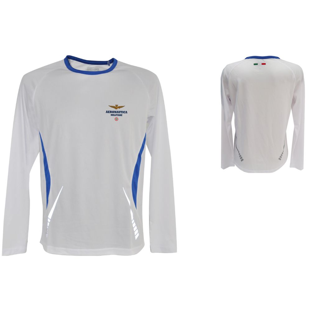 T-SHIRT RUNNING, MANICA LUNGA, LOGO STAMPATO, 100% POLIESTERE A.M.