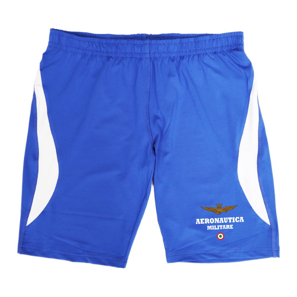 BERMUDA ELASTICIZZATO RUNNING, LOGO STAMPATO, 90% POLIESTERE 10% ELASTOMERO A.M.