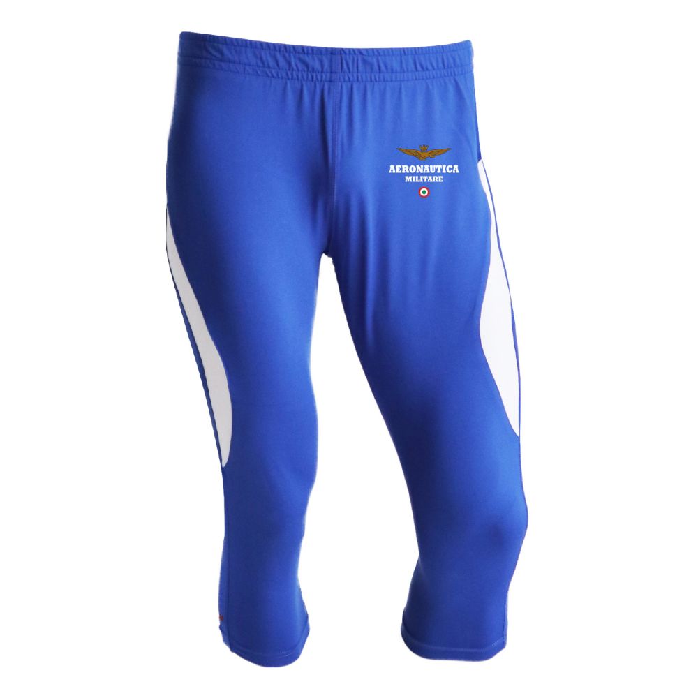 BERMUDA LUNGO RUNNING, LOGO STAMPATO, 90% POLIESTERE, 10% ELASTOMERO A.M.