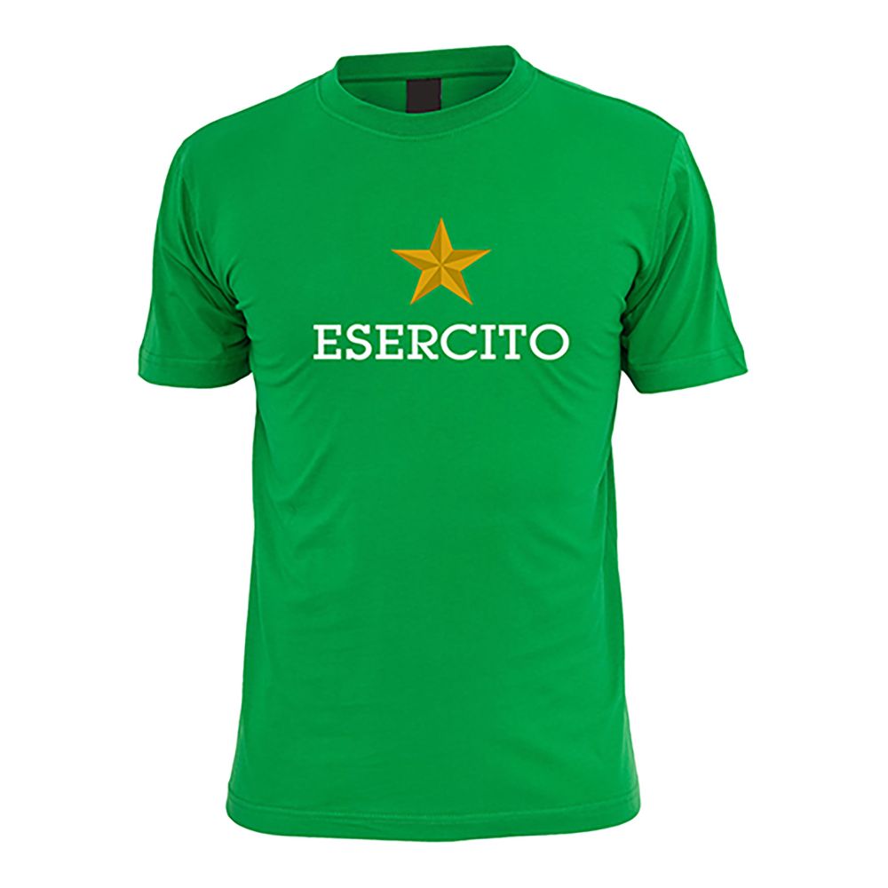 T-SHIRT COTONE MANICA CORTA VERDE  ESERCITO