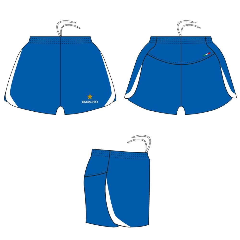 PANTALONCINO RUNNING, LOGO STAMPATO 100% POLIESTERE, ESERCITO