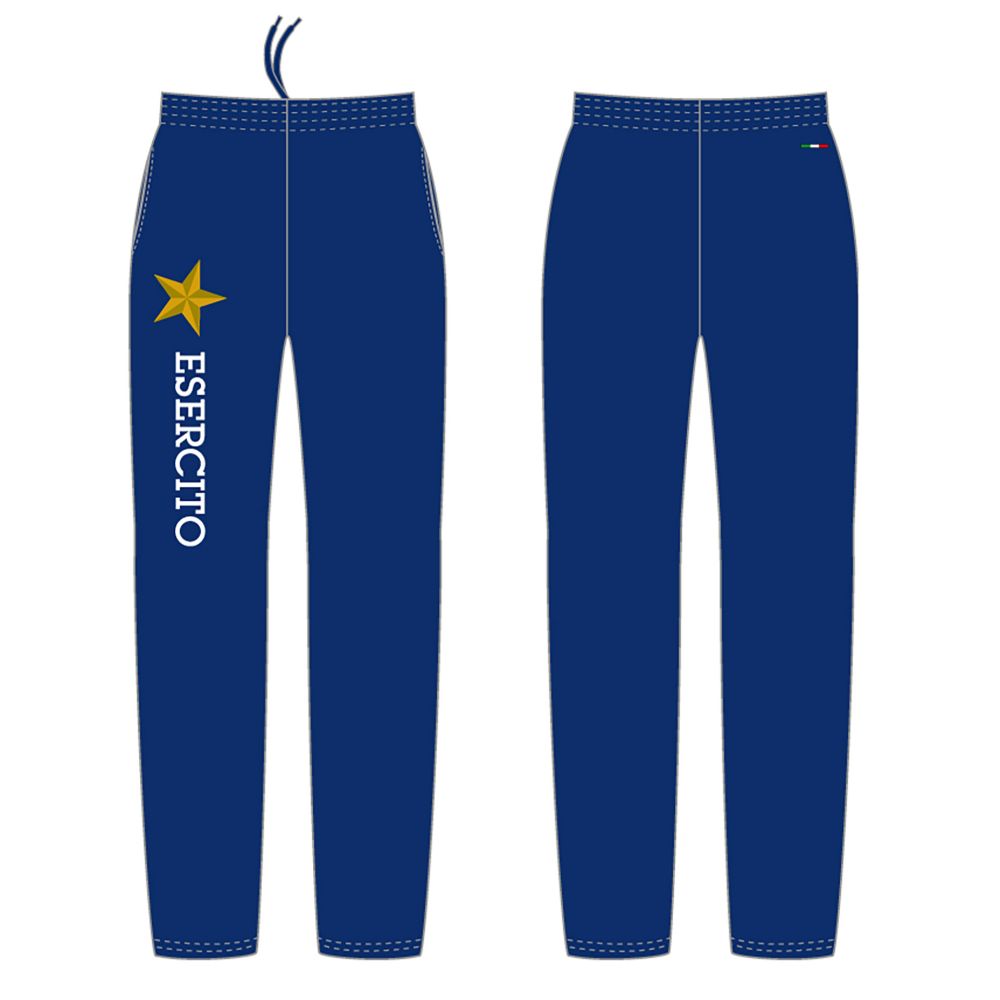 PANTALONE RAPPRESENTANZA, LOGO STAMPATO, 100% POL. ESERCITO