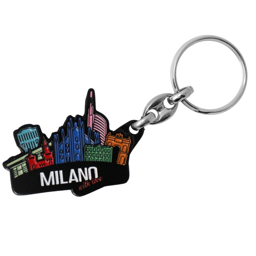 PORTACHIAVI IN METALLO RIFINITO A MANO MILANO WITH LOVE