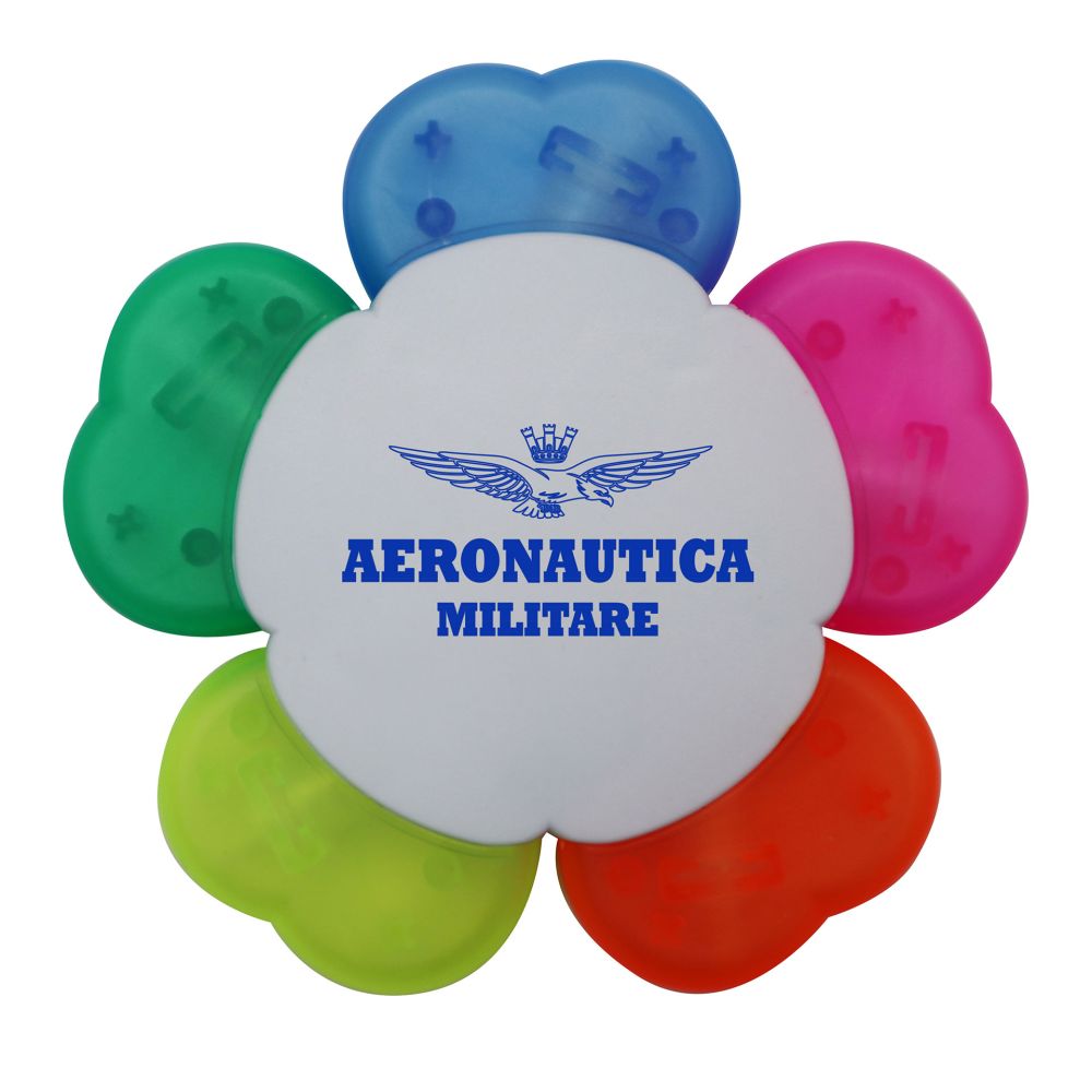 EVIDENZIATOREA FORMA DI FIORE A5 COLORI A.M.