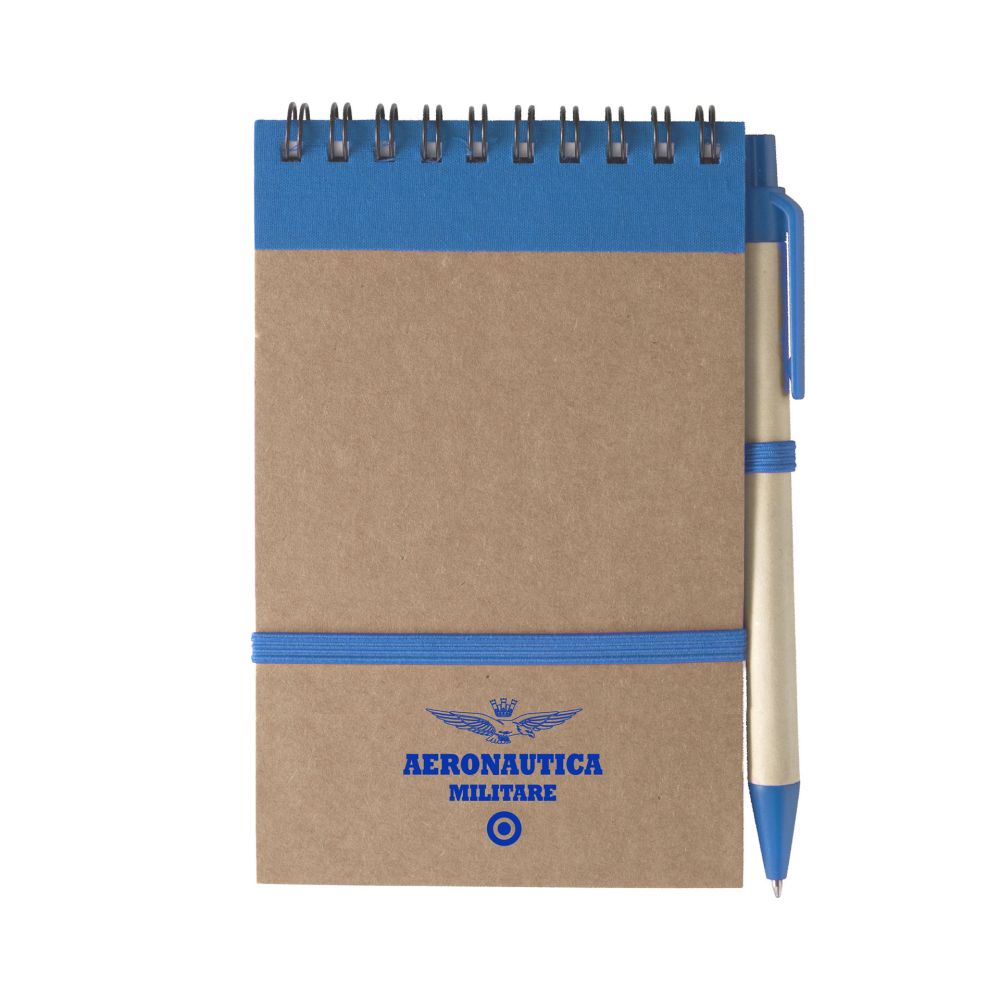 BLOCK NOTES A SPIRALE BLU LOGO A.M.