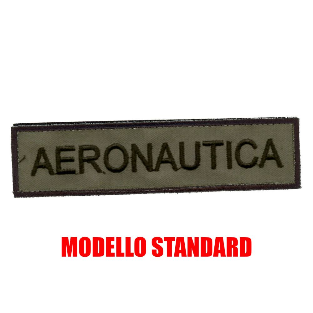 PATCH AERONAUTICA RICAMATA CON VELCRO 120X30 MM VERDE BASSA VISIBILITA'