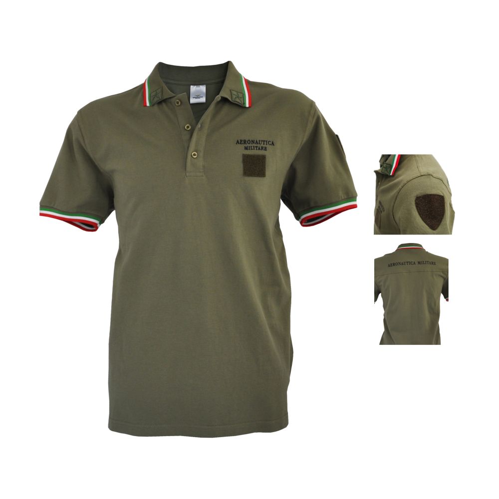 POLO VERDE MILITARE MANCA CORTA A.M.