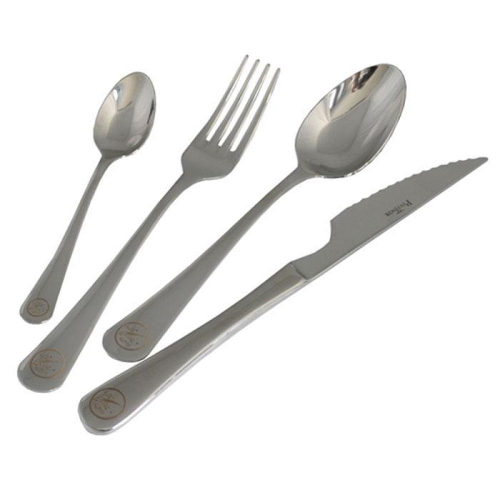 SET 4 POSATE:FORCHETTA, CUCCHIAIO, COLTELLO, CUCCHIAINO VIVA GLI ALPINI