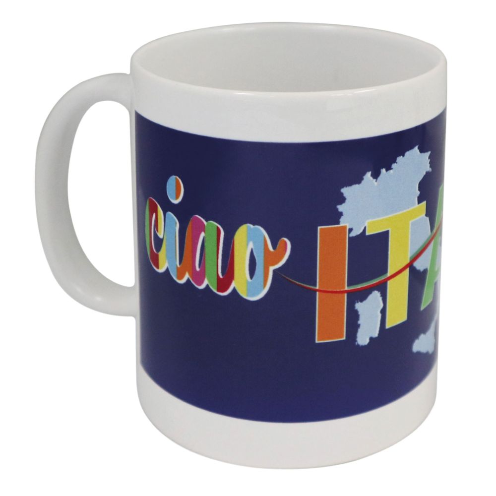 MUG IN CERAMICA INTERNO BIANCO STAMPA CIAO ITALIA WITH LOVE