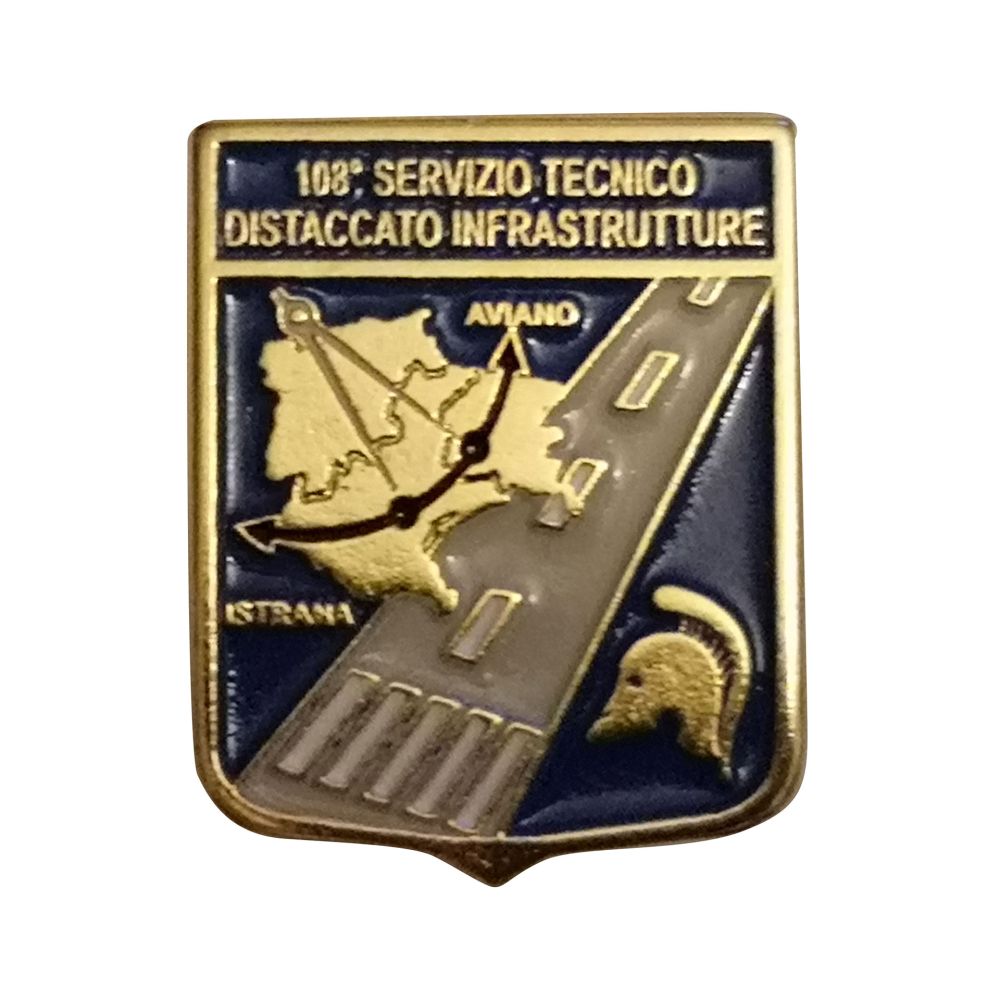 DISTINTIVO DA CAMICIA 25X32MM IN METALLO 108 SERVIZIO TECNICO DIST.INFR.