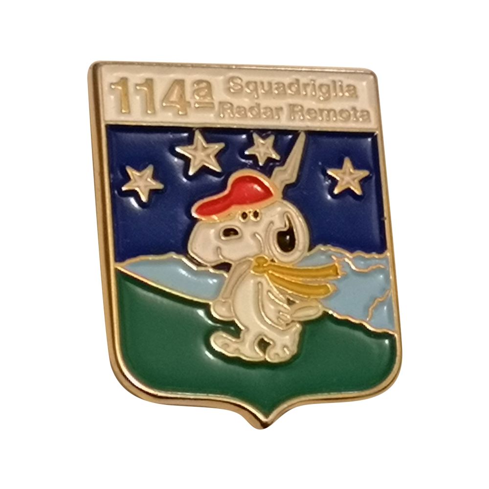 DISTINTIVO DA CAMICIA 25X32MM IN METALLO 114 SQUADRIGLIA RADAR REMOTA