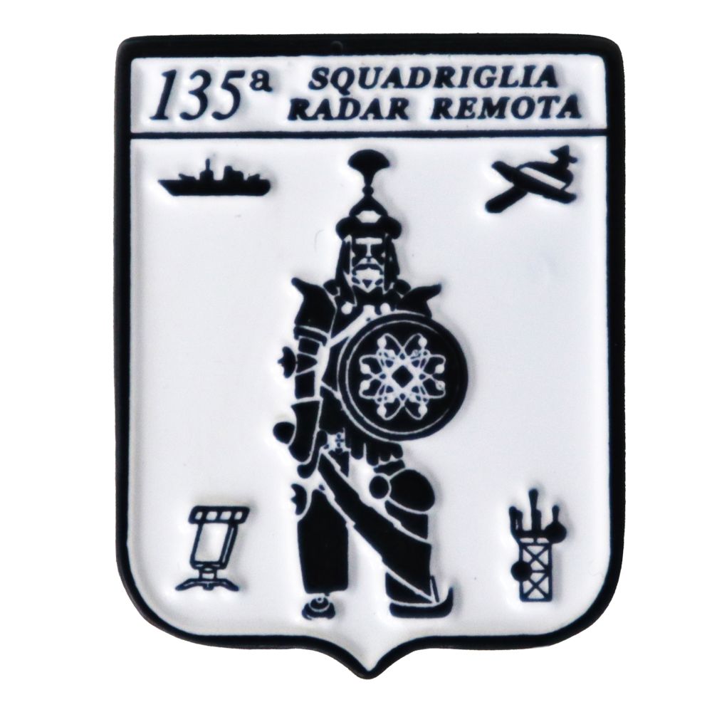 DISTINTIVO DA CAMICIA 25X32MM IN METALLO 135 SQUADRIGLIA RADAR REMOTA