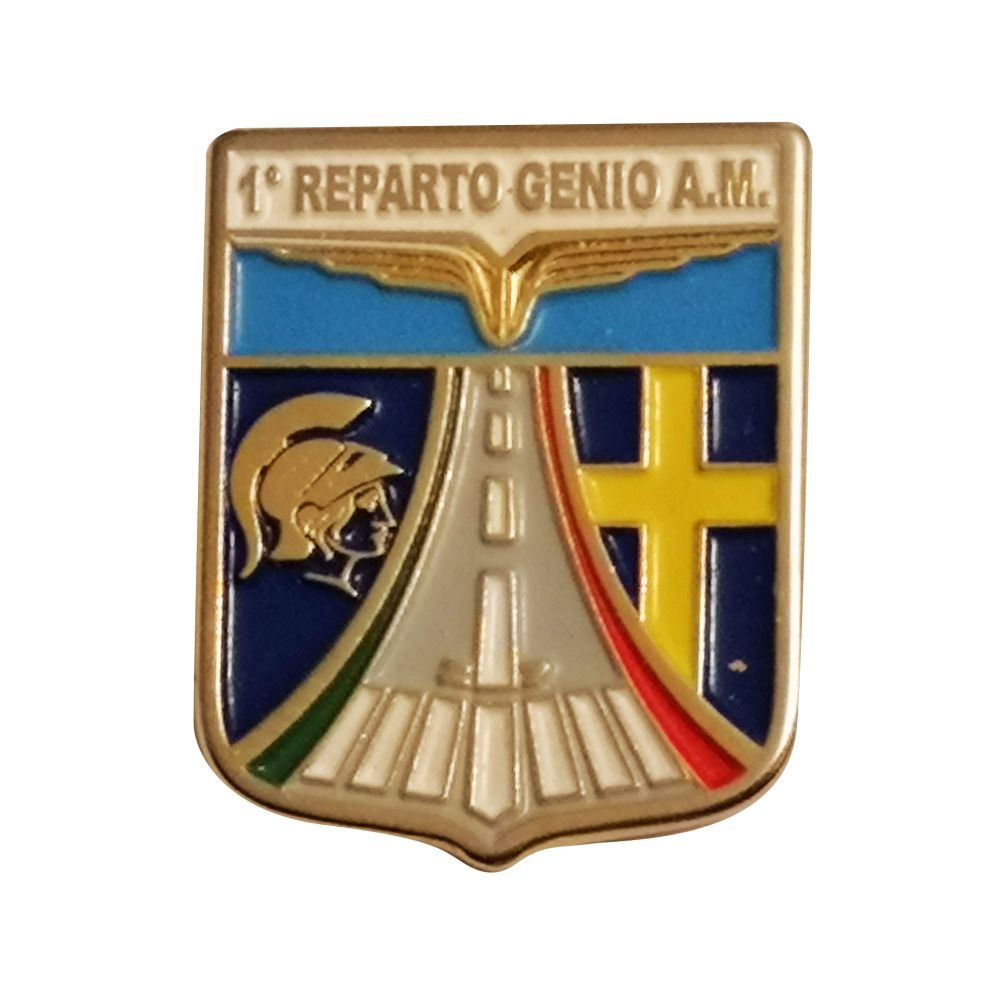 DISTINTIVO DA CAMICIA 25X32MM IN METALLO 1 REPARTO GENIO AM