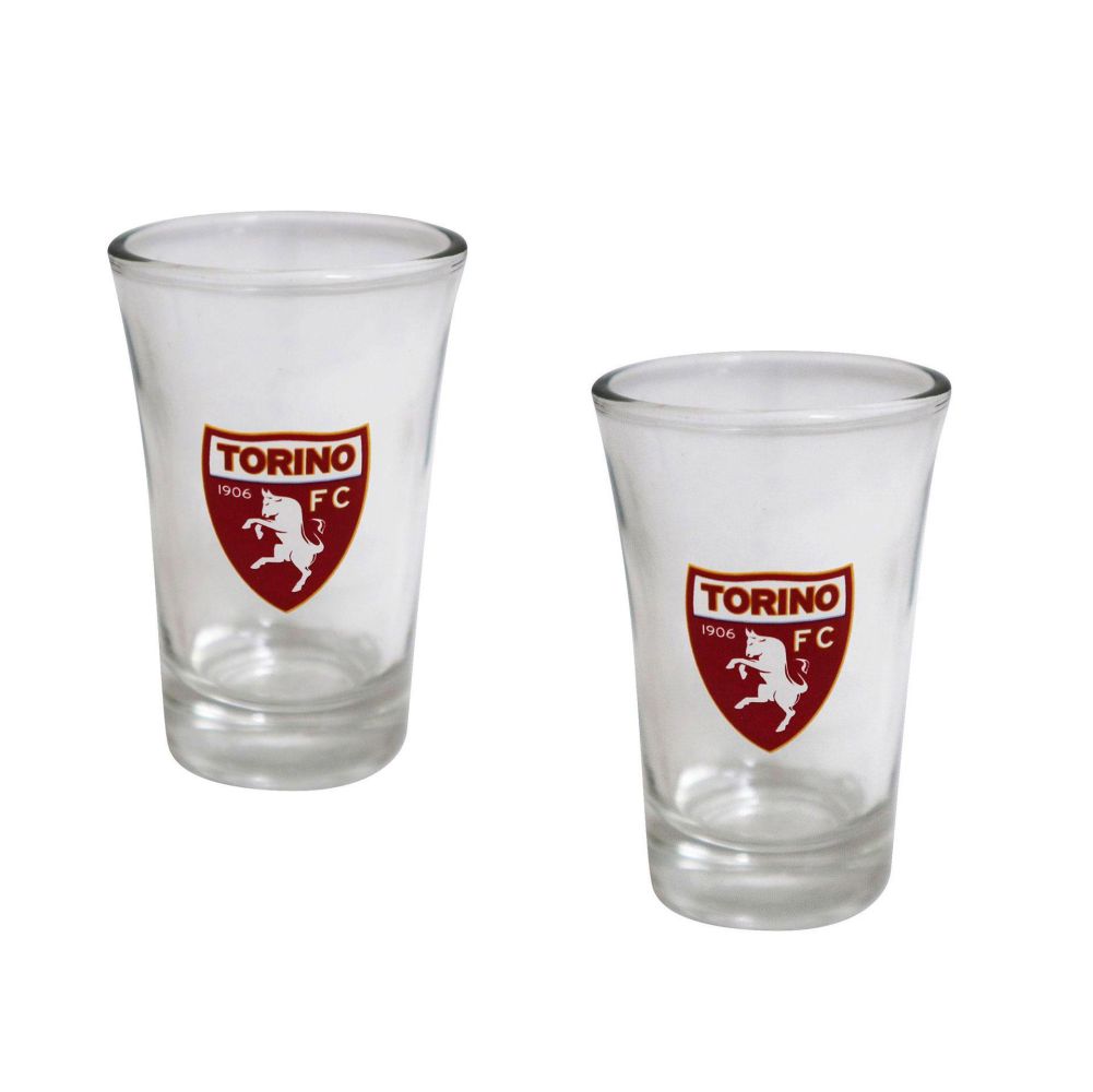 SET 2 BICCHIERINI SHOT IN VETRO TORINO FC 45 ML