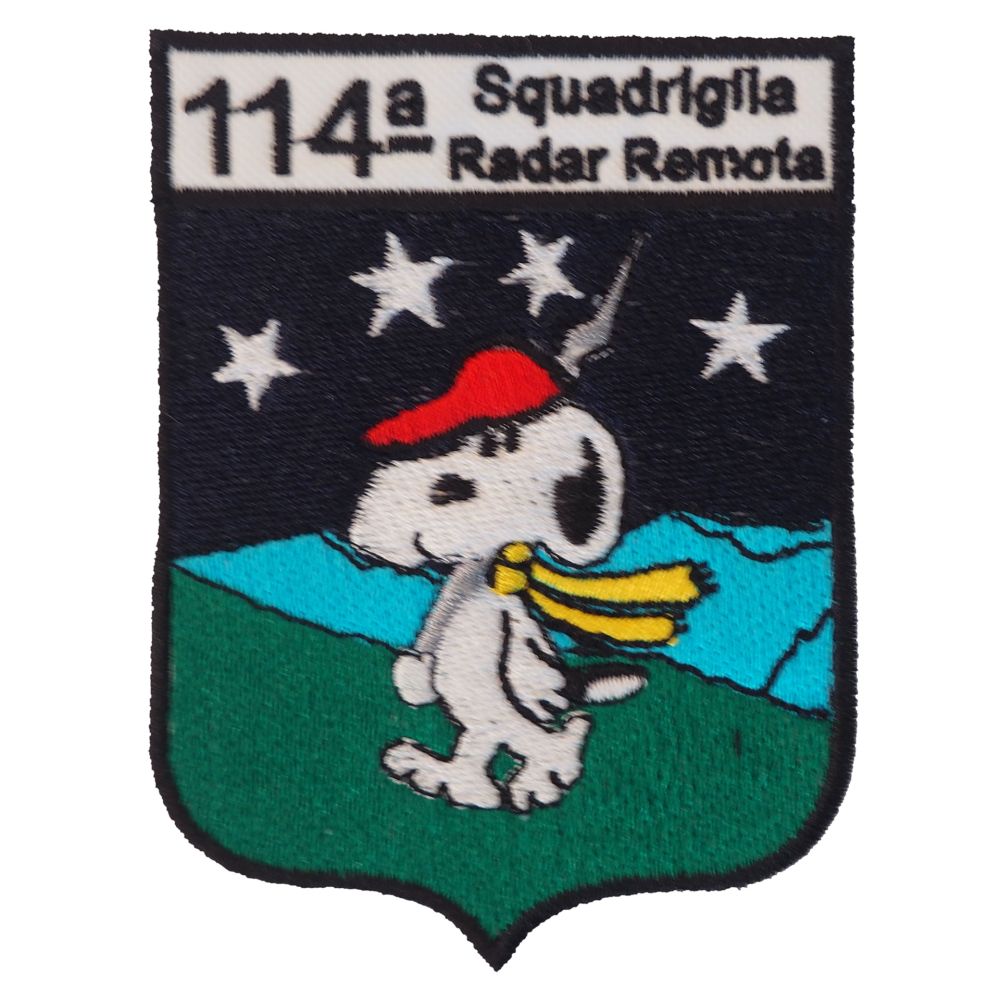 PATCH DISTINTIVO RICAMATO DA CUCIRE 60X90 MM 114 SQUADRIGLIA RADAR REMOT