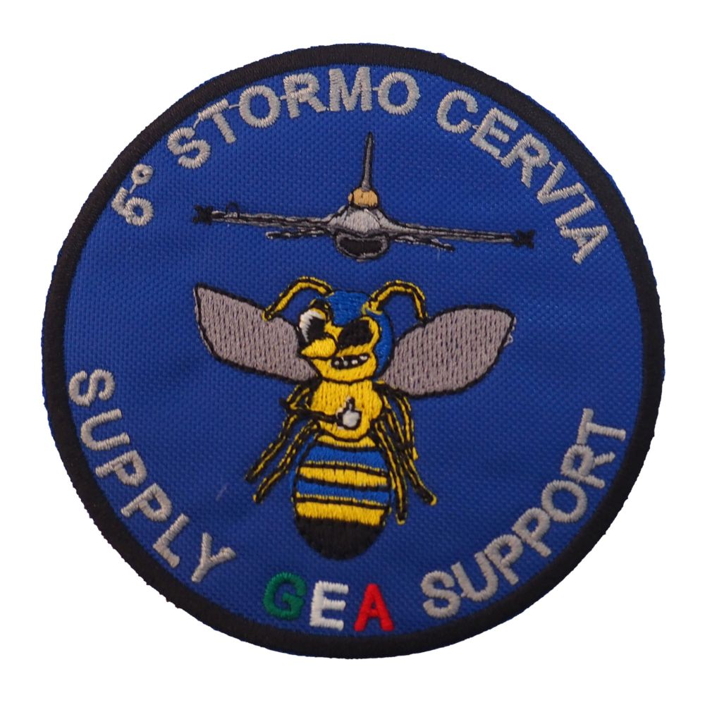 PATCH DISTINTIVO RICAMATA DA CUCIRE Dia 85 MM 5 STORMO CERVIA GEA