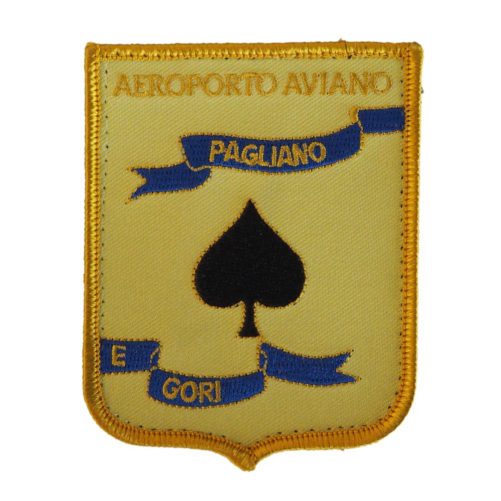 PATCH DISTINTIVO RICAMATO CON VELCRO 70X90 MM AEROPORTO AVIANO
