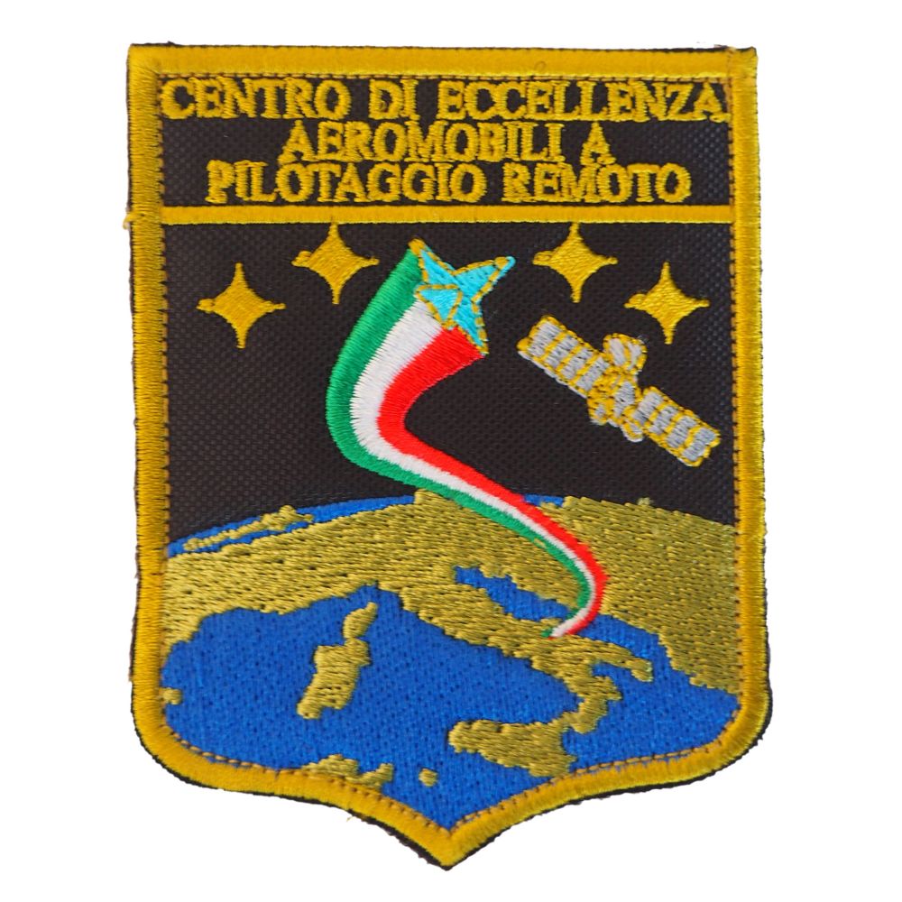 PATCH DISTINTIVO RICAMATO CON VELCRO 70X90 MM CENTRO DI ECCELLENZA AEROM