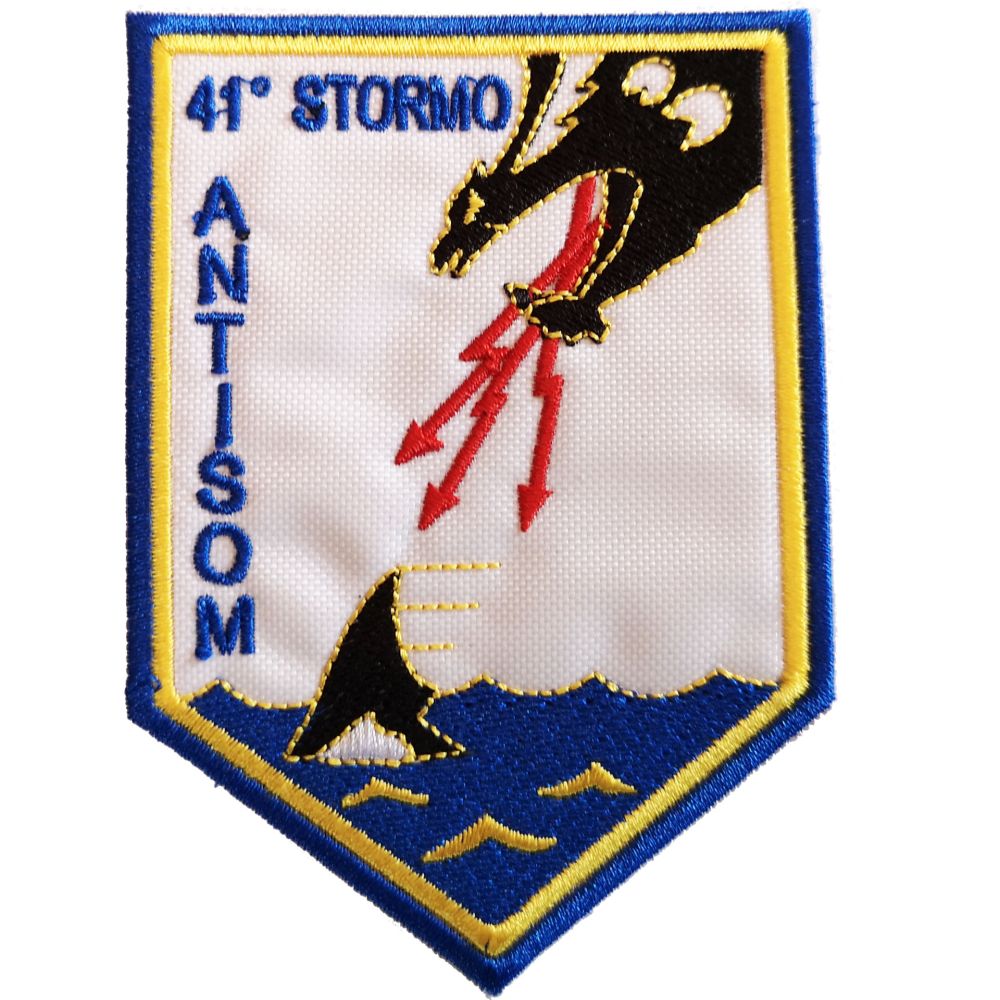 PATCH DISTINTIVO RICAMATO DA CUCIRE 70X100 MM 41 STORMO