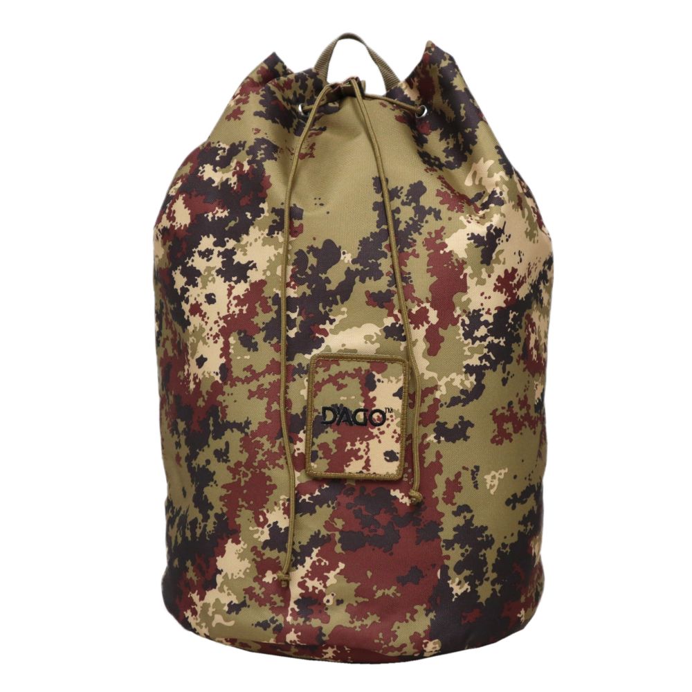 SACCA IN POLI 600D RESISTENTE ALL'ACQUA, MIMETICA, CHIUSURA CORDONCINO