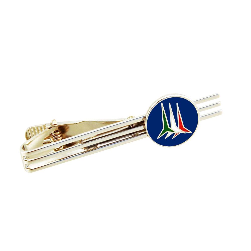 FERMACRAVATTA IN METALLO LOGO IN SMALTO LEVIGATO FRECCE TRICOLORI