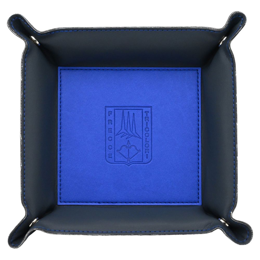 VUOTATASCHE IN SIMILPELLE BLU FRECCE TRICOLORI 22x22 cm