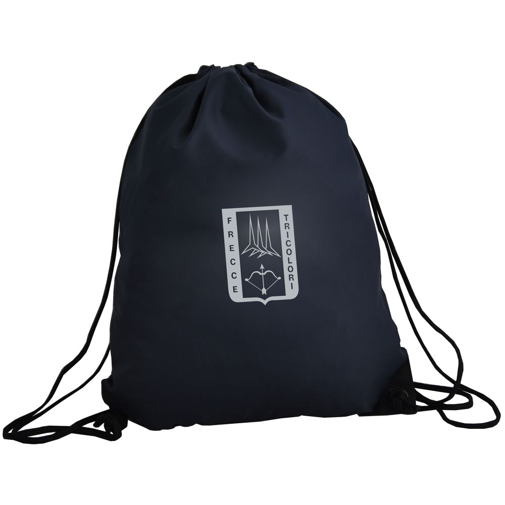 ZAINETTO PREMIUM GYMSAC BLU NAVY F.T. IN POLIESTERE 210D, CAPACITA' 11 L FRECCE TRICOLORI