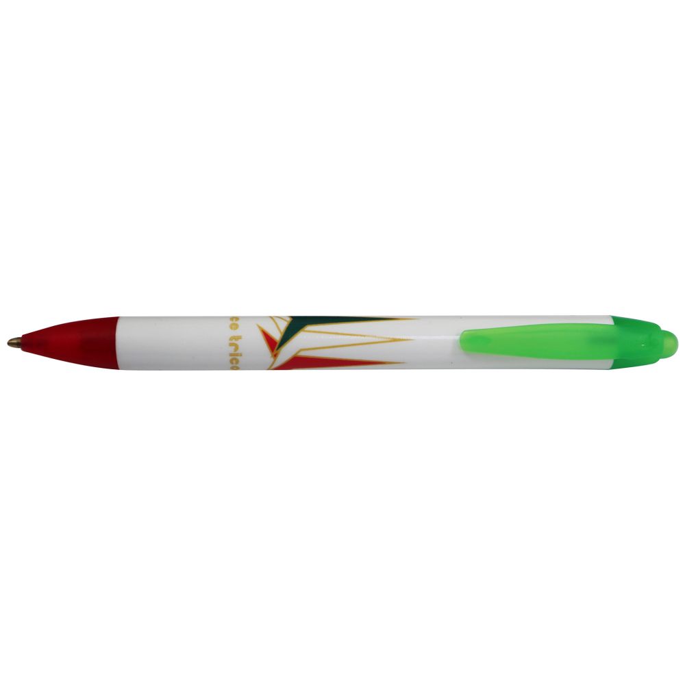 PENNA IN PLASTICA , REFILL BLU, FUSTO STAMPATO 360°, LOGO FRECCE TRICOLORI