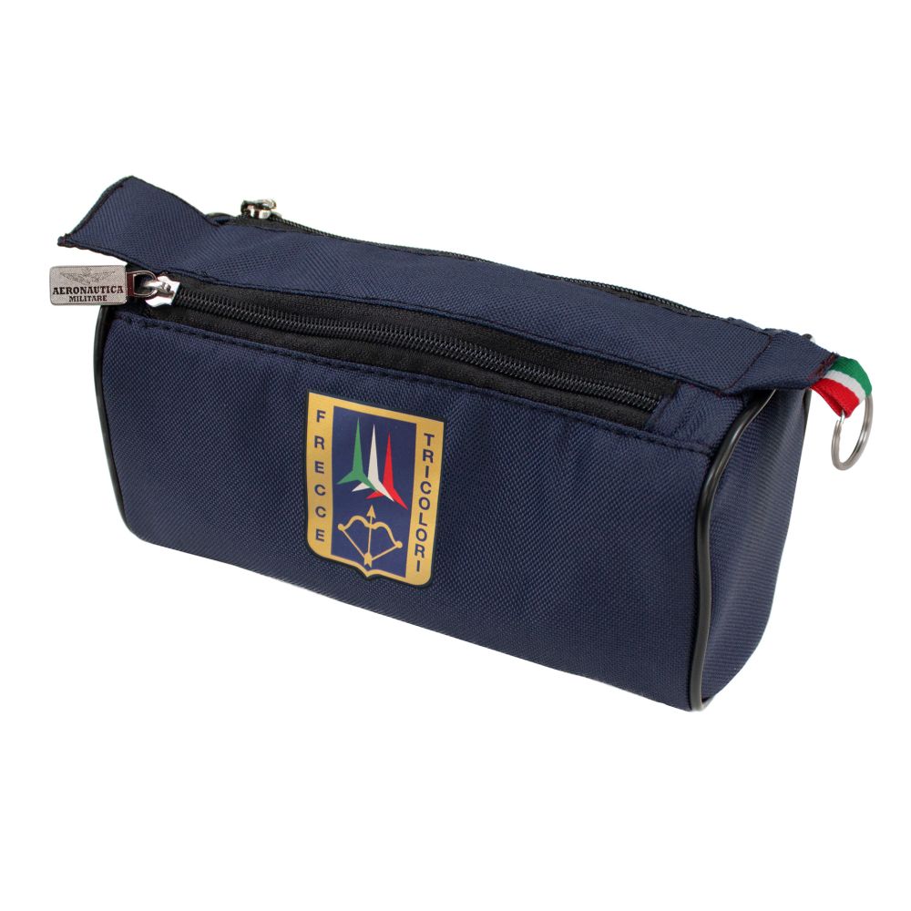 PORTAPENNE PORTATUTTO DOPPIA ZIP LOGO FRECCE TRICOLORI DIMENSIONI 21X10X10 CM
