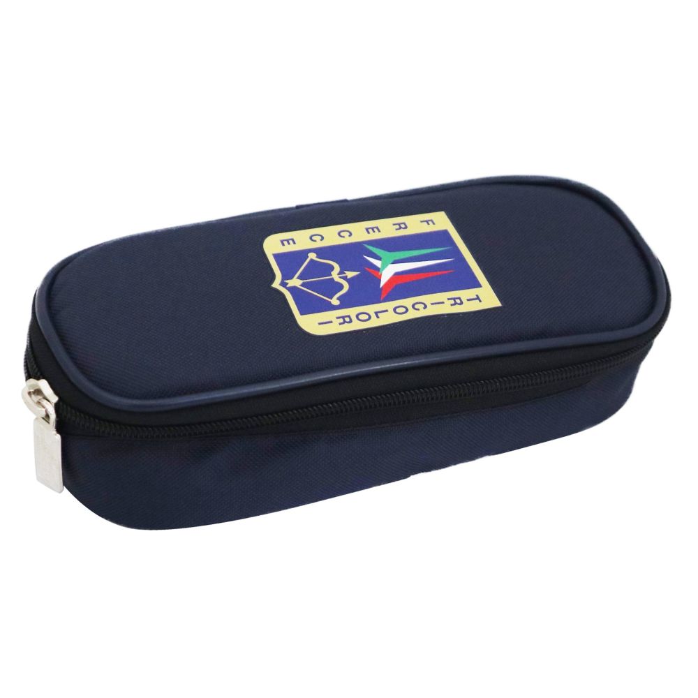 PORTACOLORI OVALE LOGO FRECCE TRICOLORI CON PICCOLO SCOMPARTO INTERNO, ORGANIZER A 11