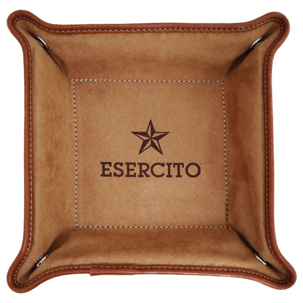 VUOTATASCHE IN PELLE MARRONE LOGO ESERCITO ITALIANO