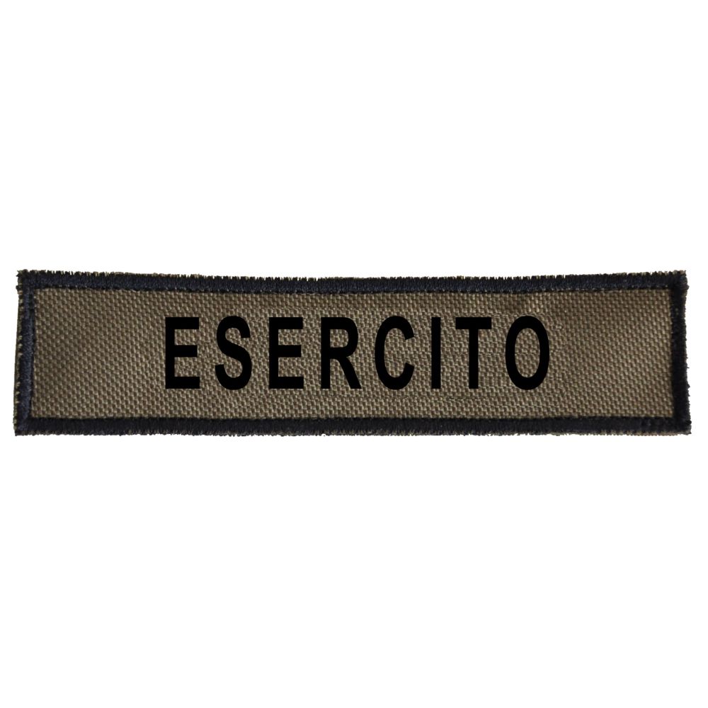 TOPPA RICAMATA CON VELCRO SCRITTA ESERCITO